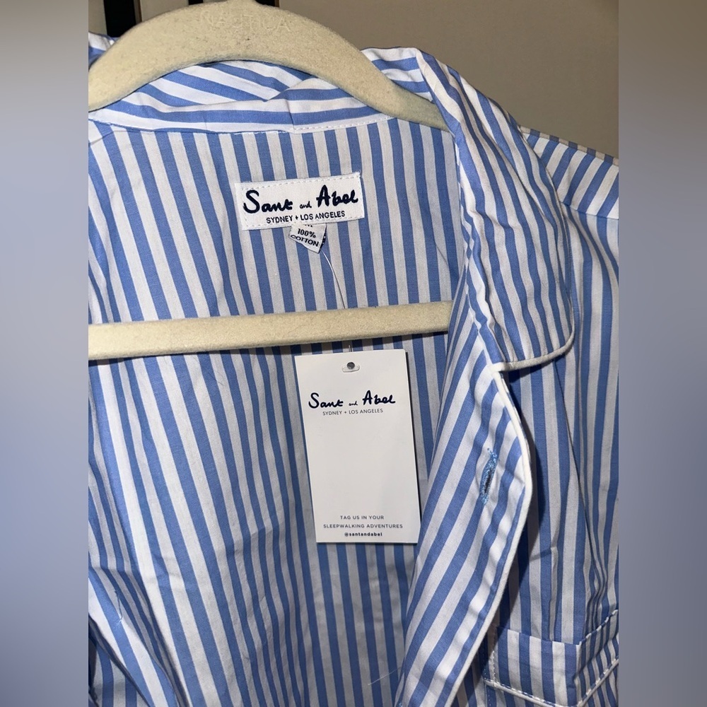 NWT Sant and Abel BRADDOCK Classic Night Shirt SHUTTERS HOTEL Size Medium - Picture 6 of 9
